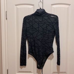Long sleeve sheer bodysuit